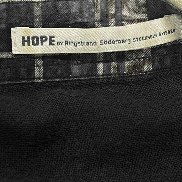 Hope by Ringstrand Soderberg Button Up Shirt Mens 48 Large Blue Gray Plaid L/S - Picture 4 of 9